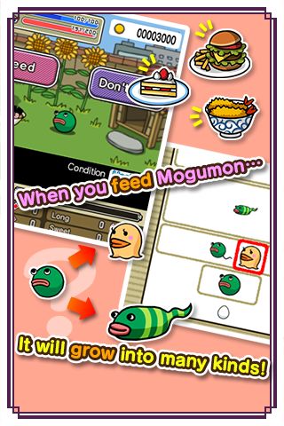 Super Gourmet Creature Mogumon 게임 스크린 샷