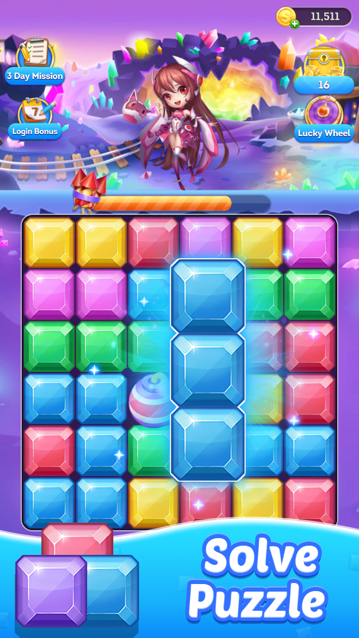 Скриншот игры Pop Block Jewel