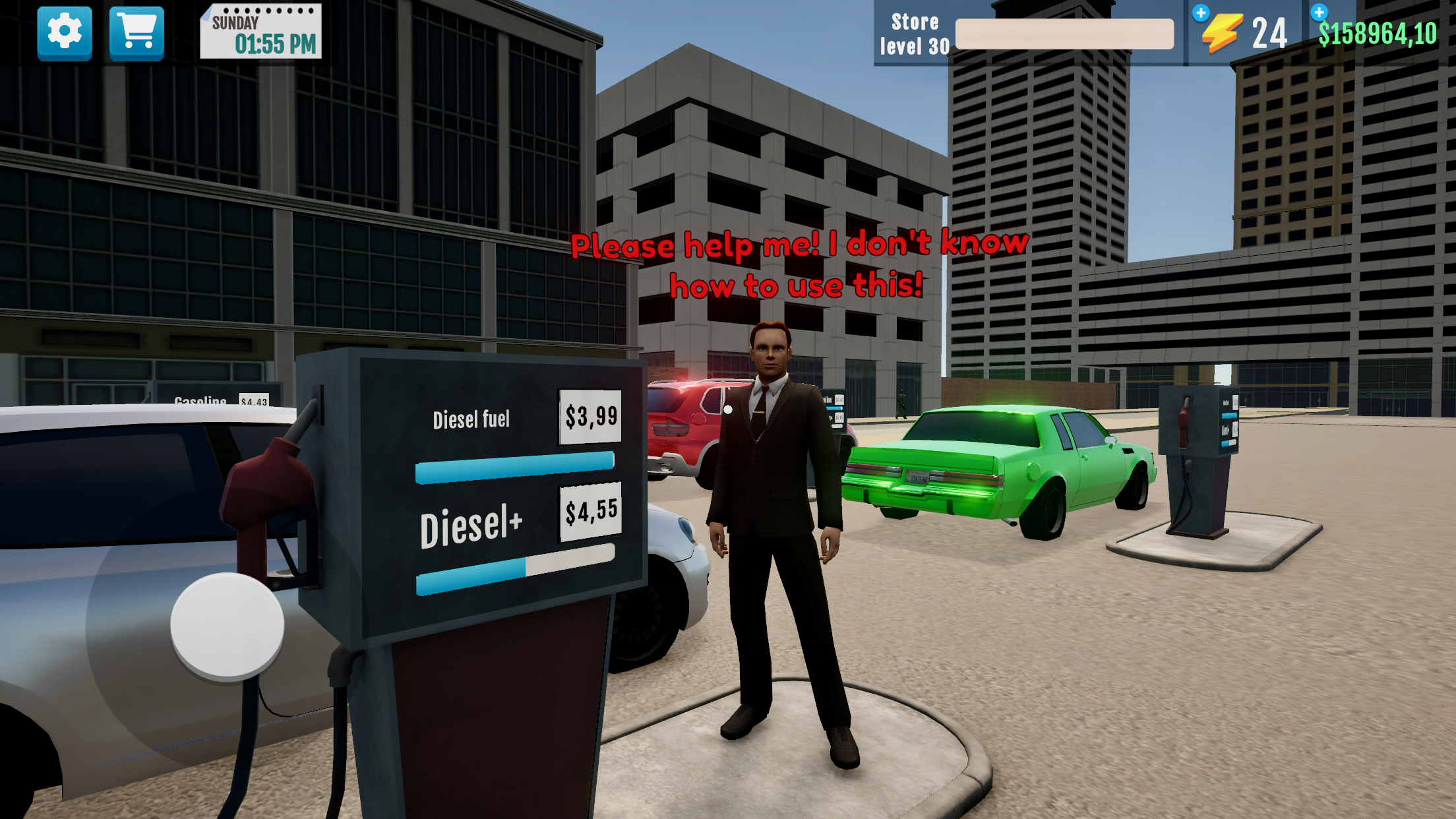 시티 주유소 시뮬레이터 3D 게임 스크린 샷