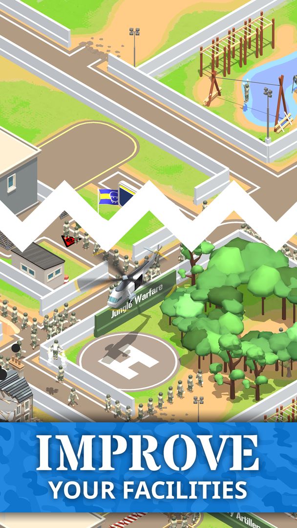 Idle Army Base: Tycoon Game 게임 스크린 샷