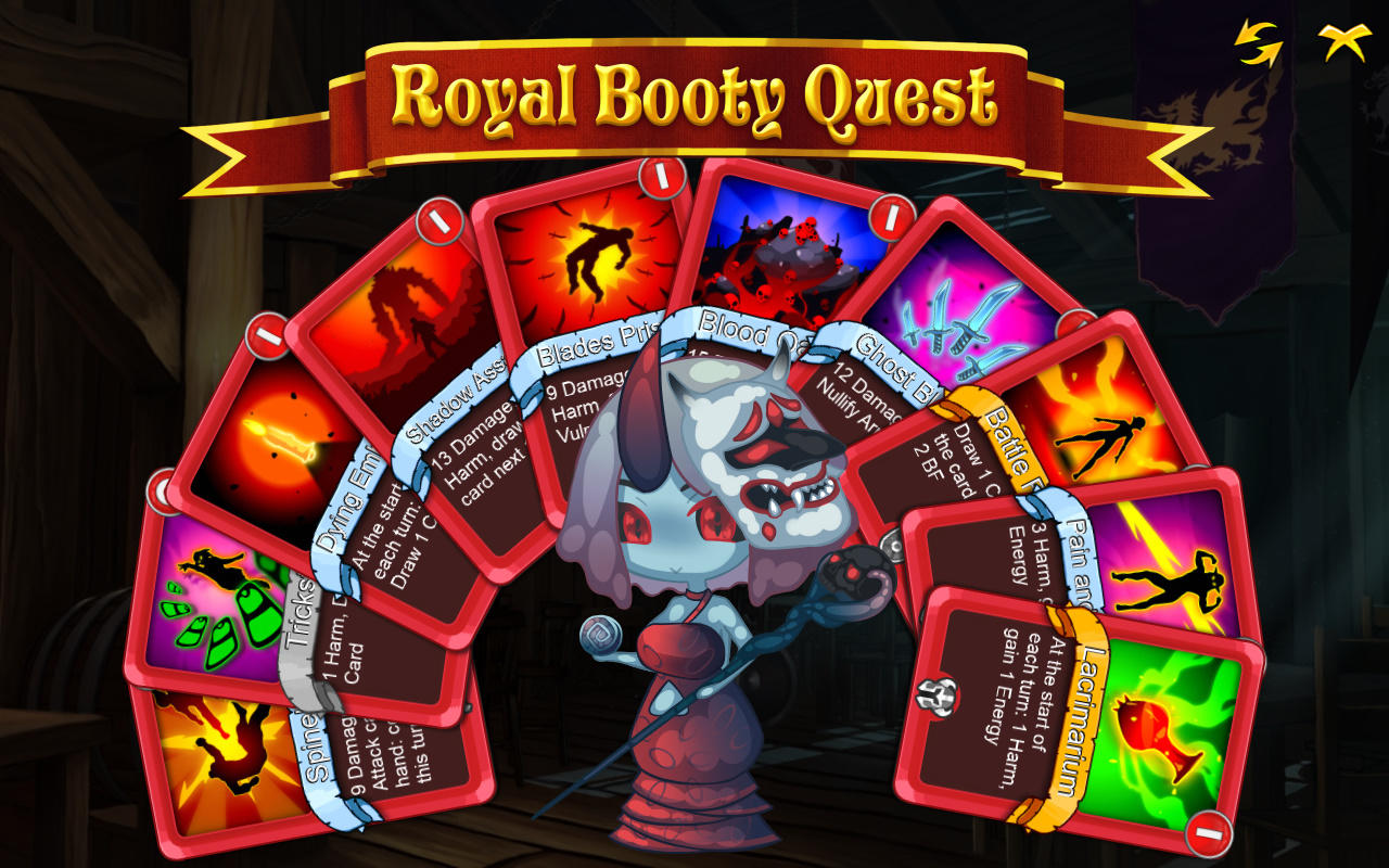 Royal Booty Quest: Card Roguel ゲームのスクリーンショット