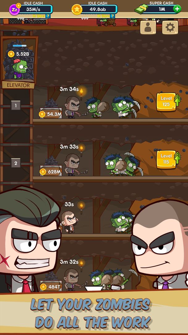 Screenshot of Idle Miner - Zombie Factory .Inc