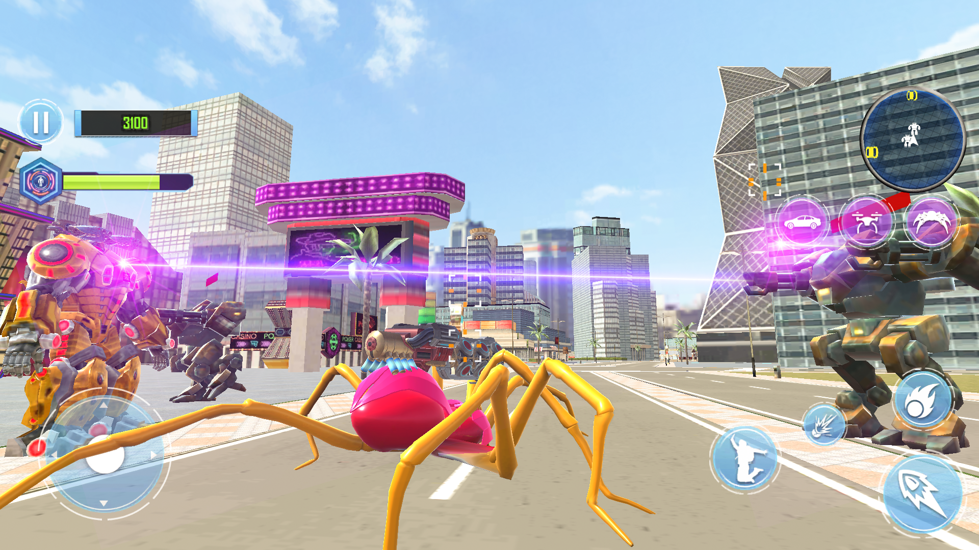 Spider Hero Flying Robot Game Game Screenshot