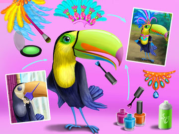 Jungle Animal Hair Salon Game Screenshot