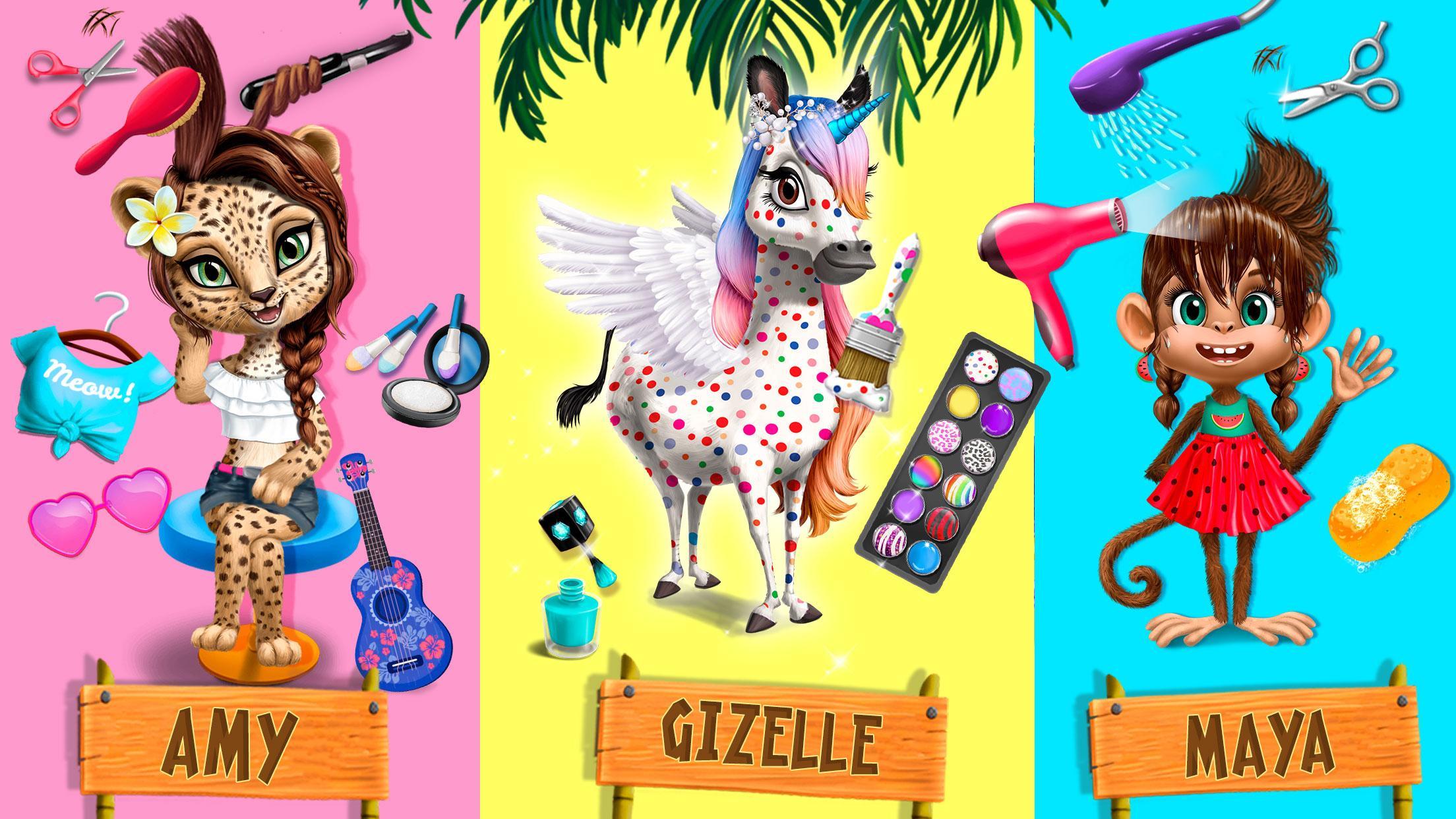 Jungle Animal Hair Salon 2 Game Screenshot