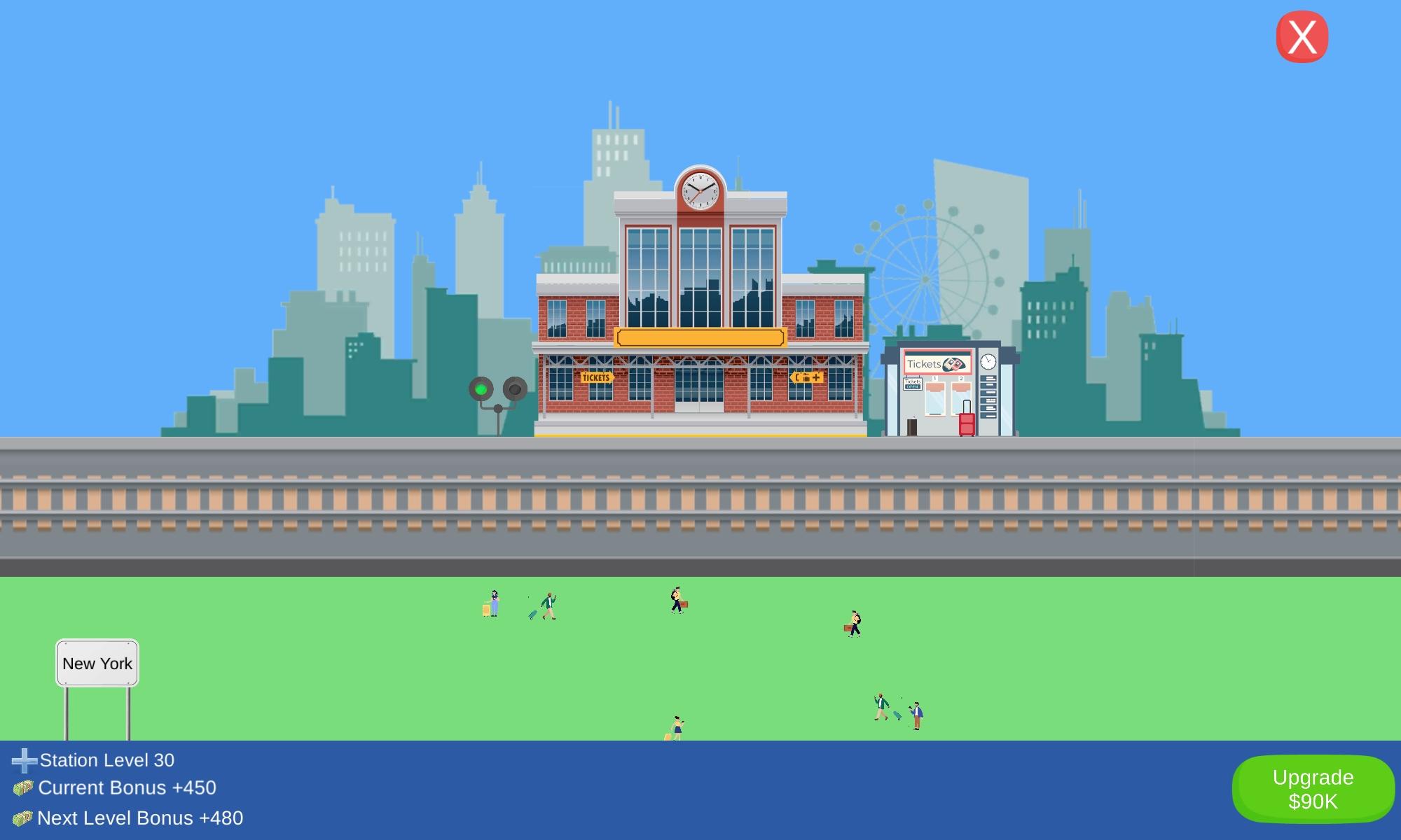 Idle Train Tycoon Game Screenshot