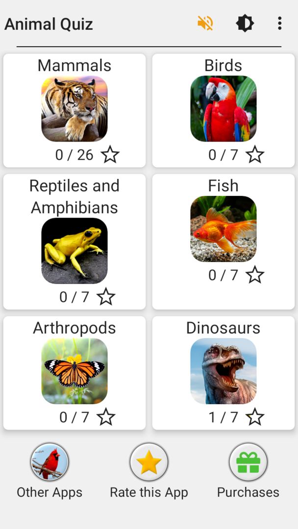 Screenshot of Animals Quiz Learn All Mammals