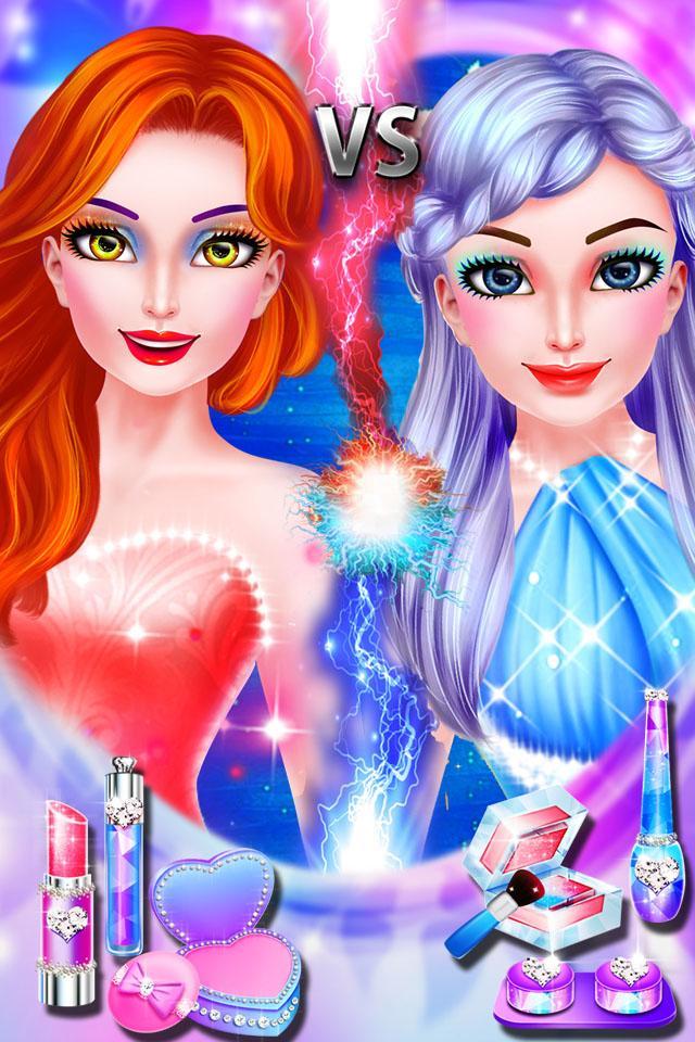 Screenshot of Ice VS Fire Princess Makeup