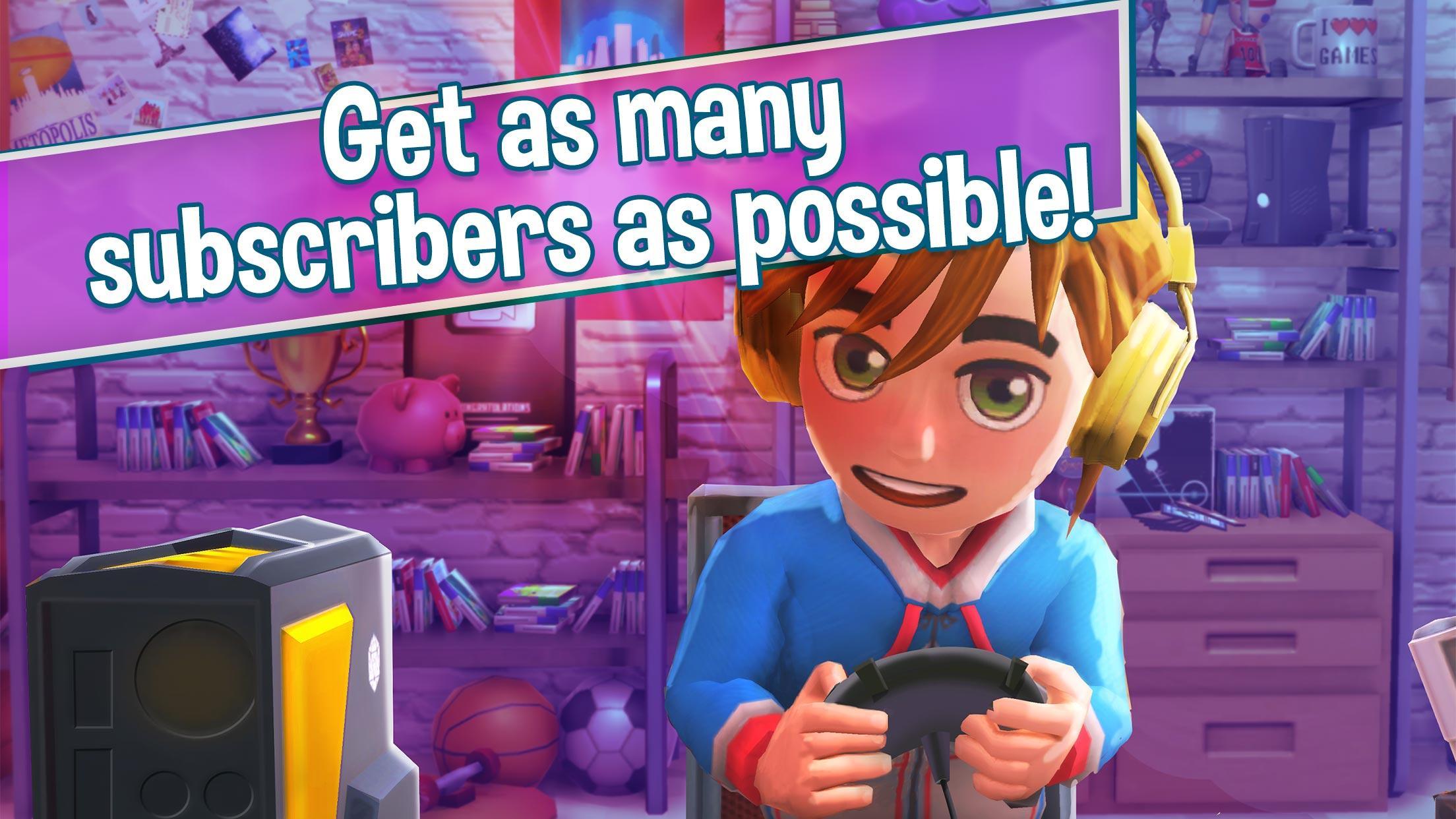 Youtubers Life: Gaming Channel Game Screenshot