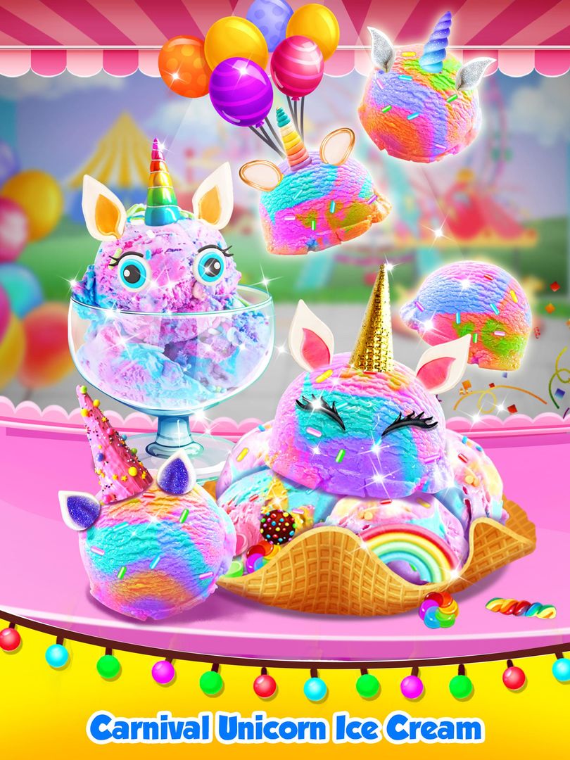 Unicorn Ice Cream Maker - Carnival Fair Food 2018遊戲截圖