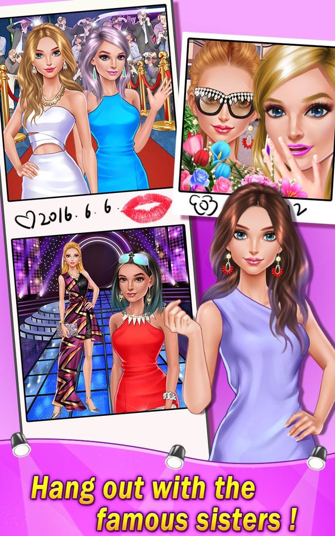 Celebrity Sisters: Top Fashion 게임 스크린 샷