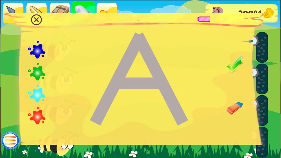 Letters tracing game screenshot game