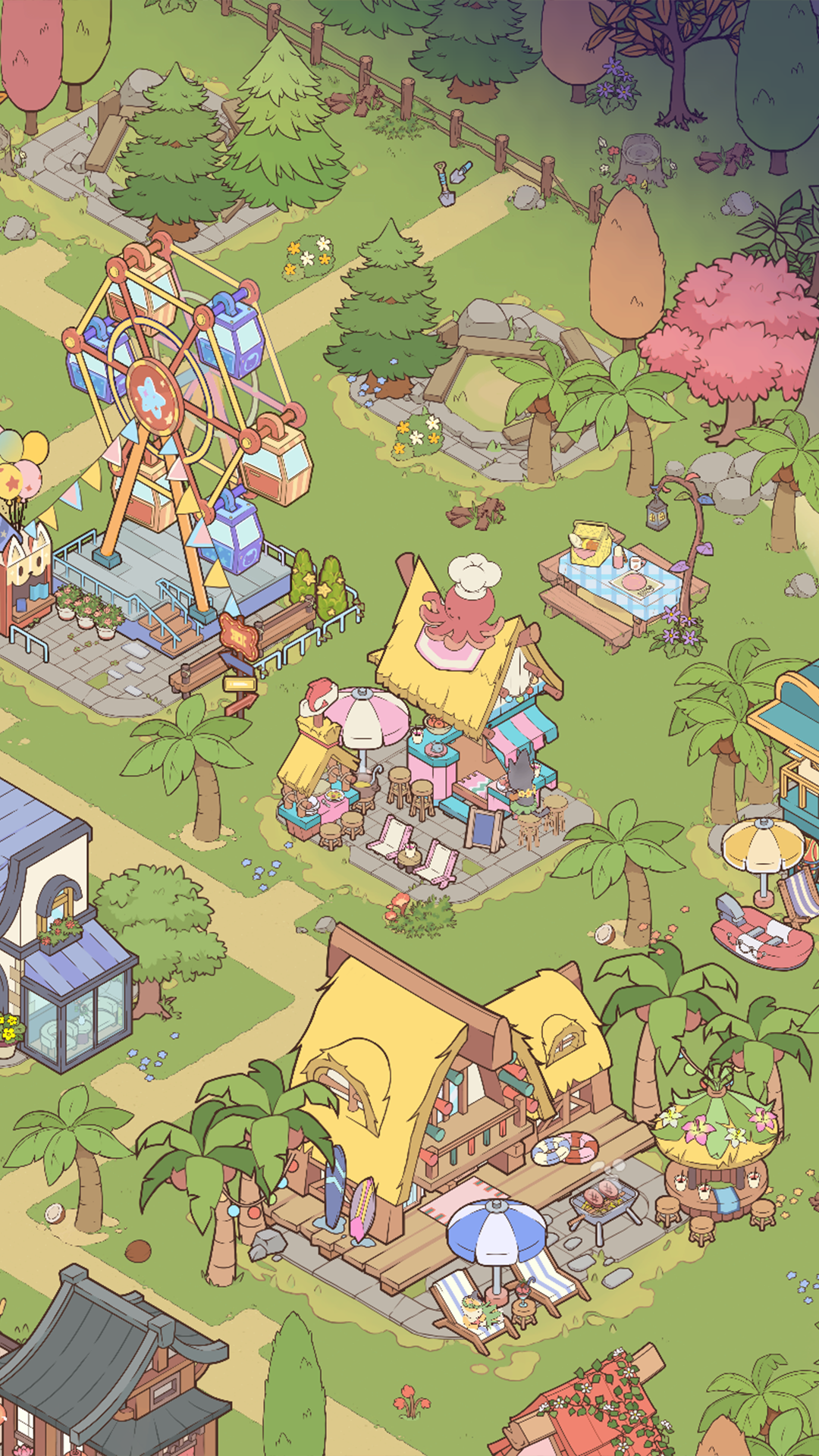 Merge Cat Town Game Screenshot