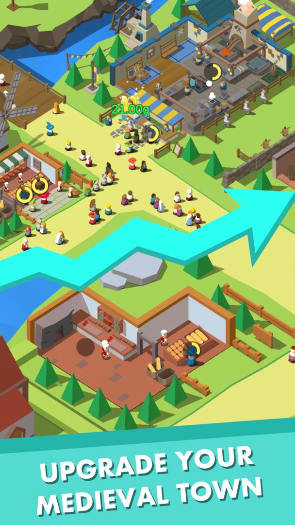 Idle Medieval Town - Tycoon screenshot game