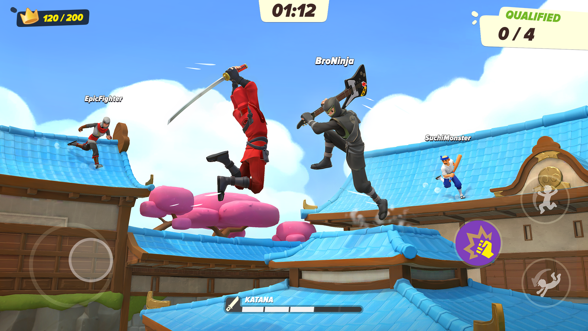 Ninja Party: Team Up & Brawl Game Screenshot