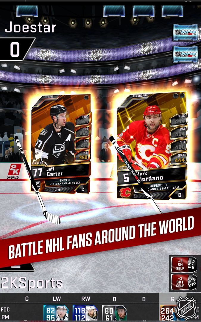 NHL SuperCard 2K18: Online PVP Card Battle Game screenshot game