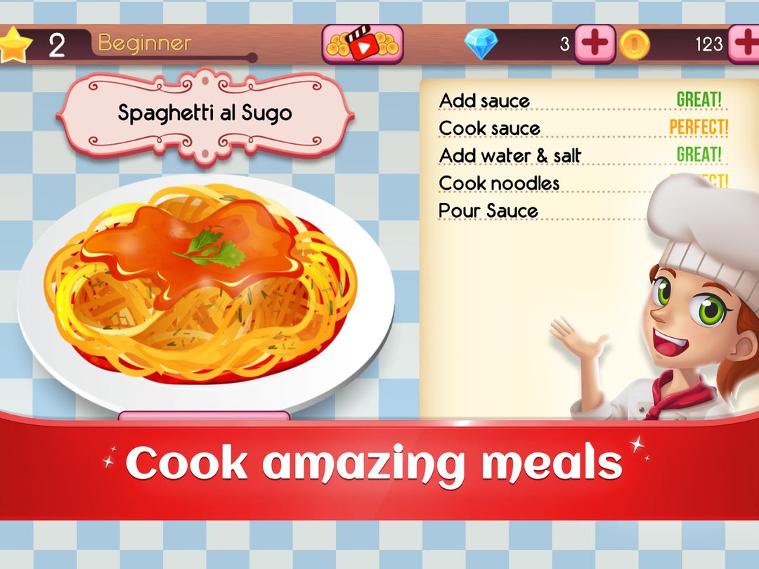 Screenshot of Cookbook Master: Cooking Games
