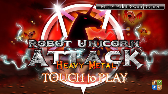 Robot Unicorn Attack Heavy Metal Edition Game Screenshot