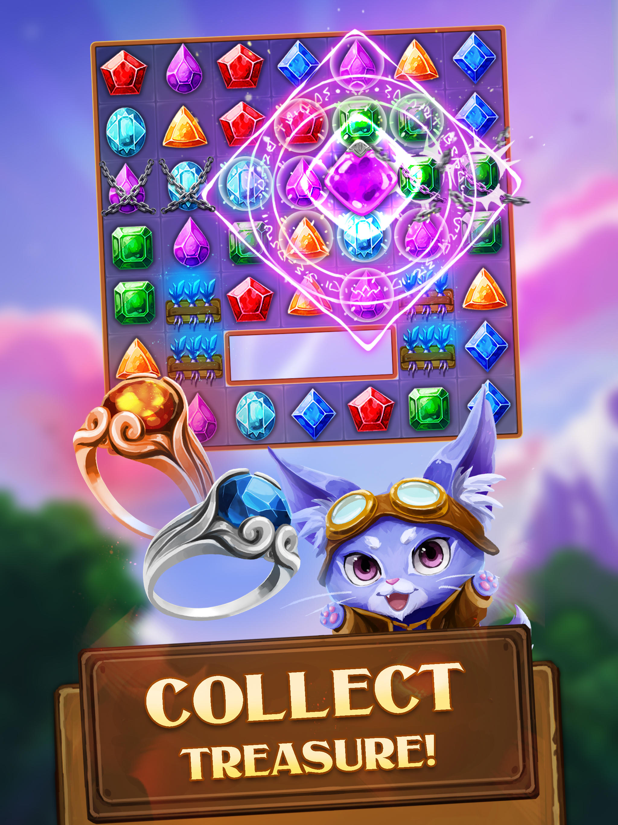 Fantasy Gems : Match 3 Puzzle Game Screenshot