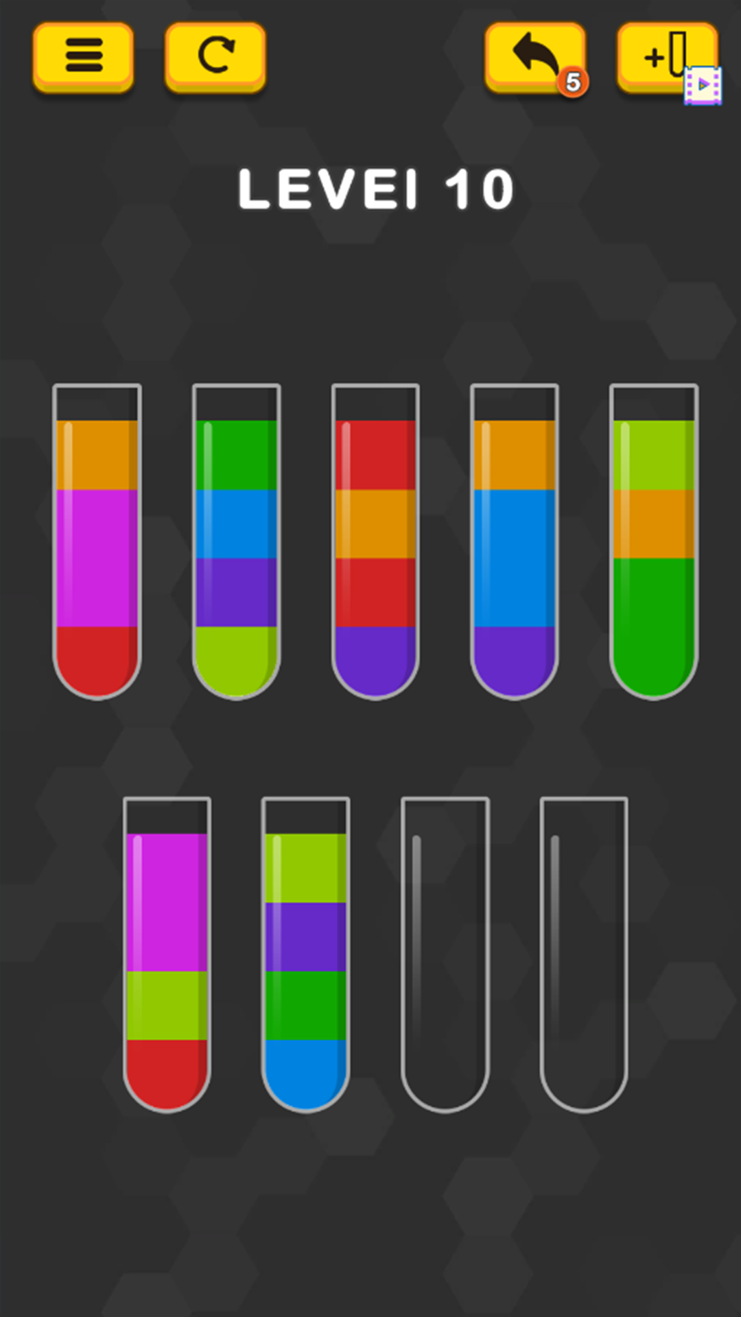 Screenshot of Water Color Sort Puzzle