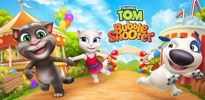 Banner of Talking Tom Bubble Shooter 
