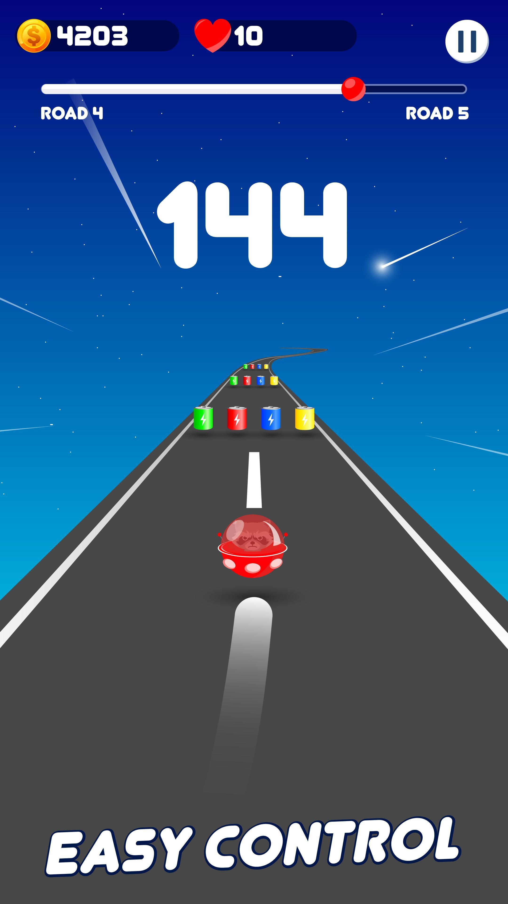 Space Road: color ball game Game Screenshot