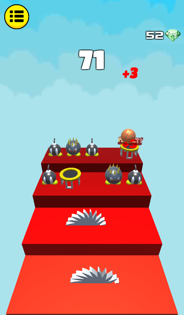 3D Dunk Stairs - Trampoline Hoop Basket Ball Game Screenshot