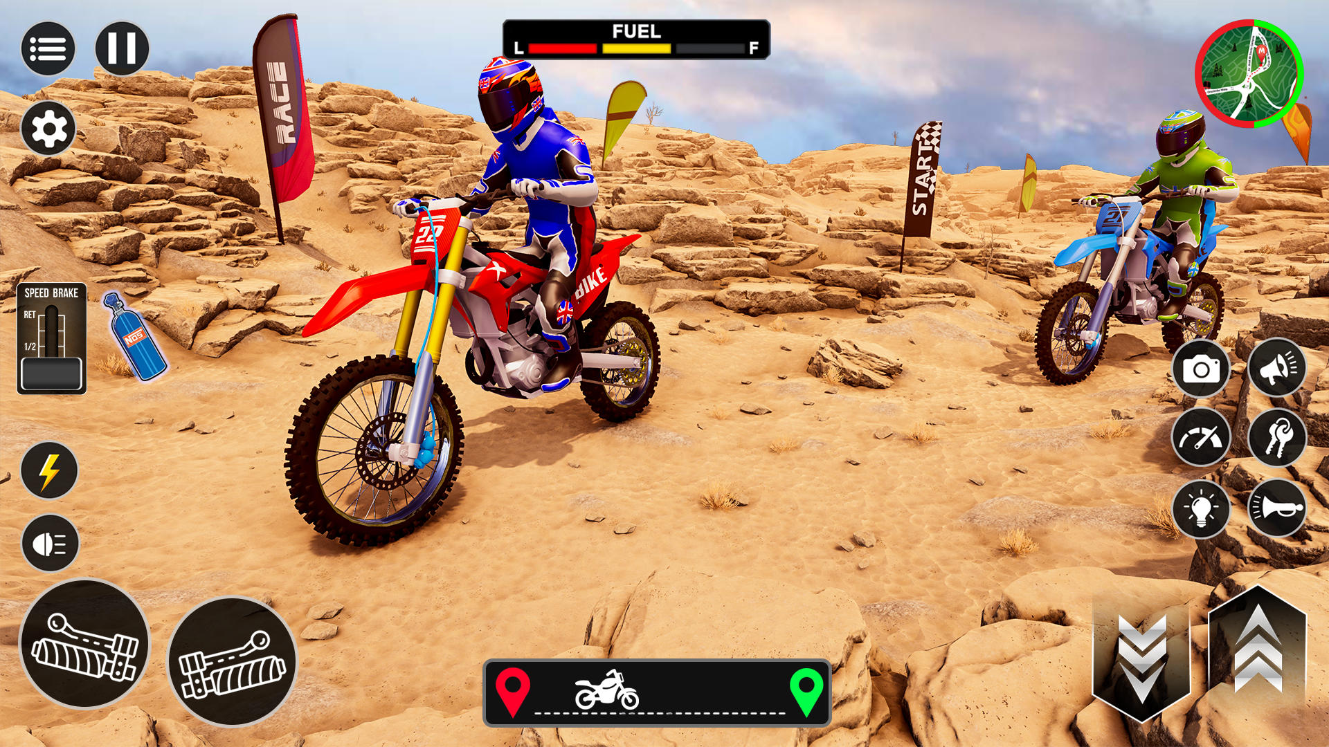 Screenshot 1 of Simulação de piloto de moto Motox3 1.12