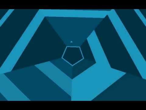 Screenshot of the video of Super Hexagon