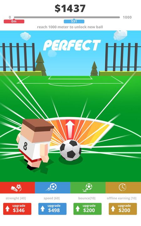 Screenshot 1 of Mr. Kicker - Perfect Kick Soccer Game 1.0.2