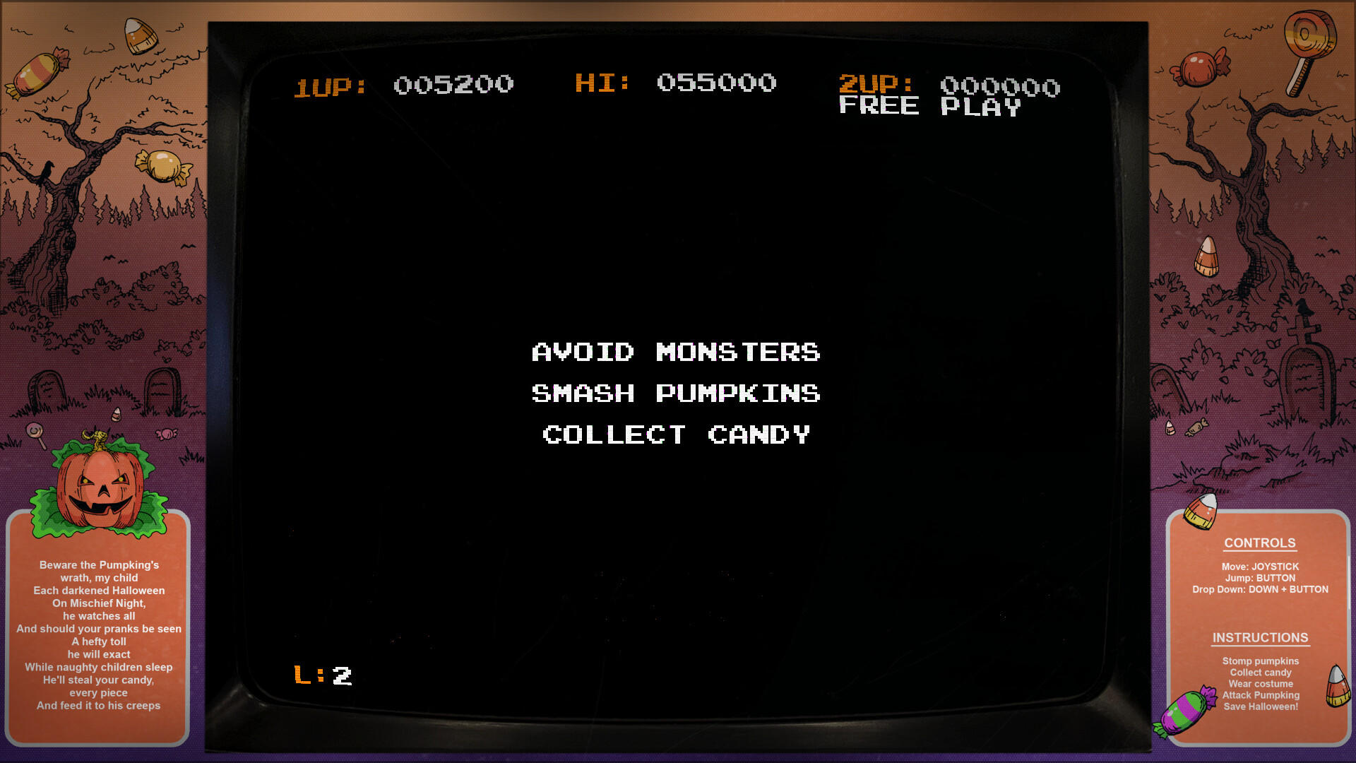 Digital Eclipse Arcade: Candy Creeps screenshot game