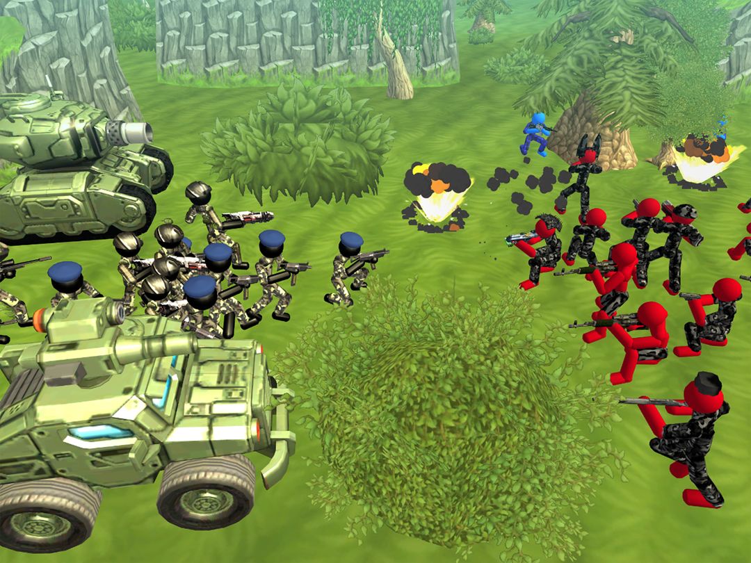 Screenshot of Stickman Tank Battle Simulator