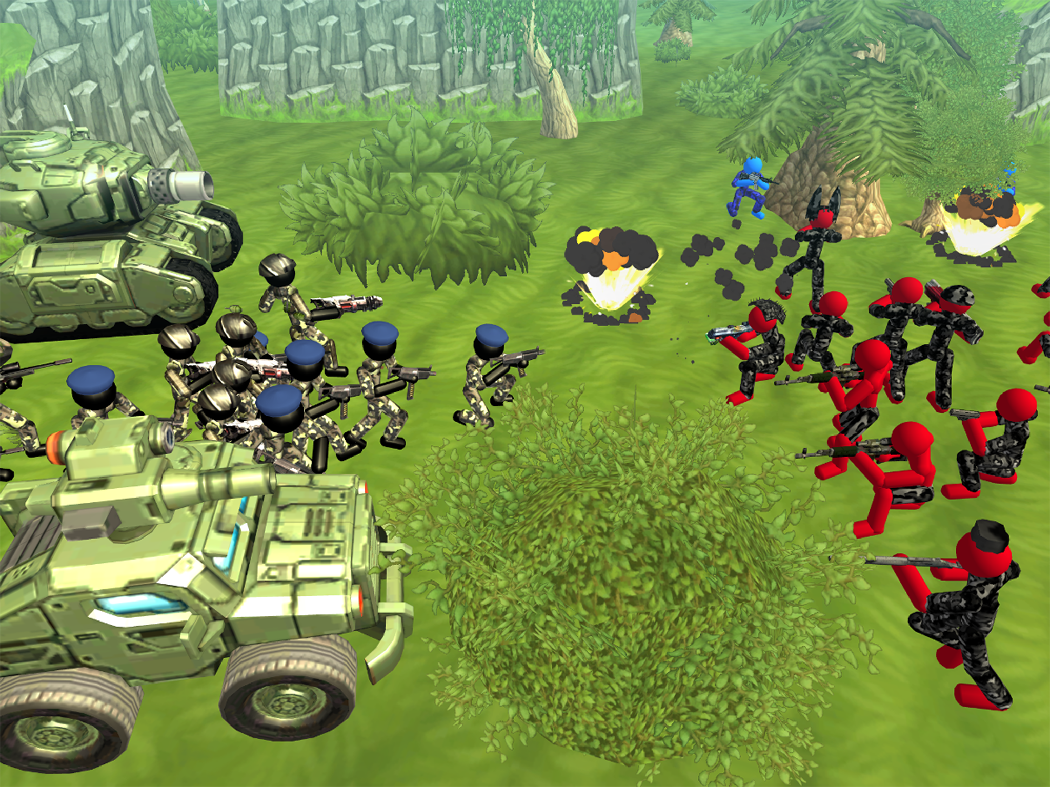 Stickman Tank Battle Simulator Game Screenshot
