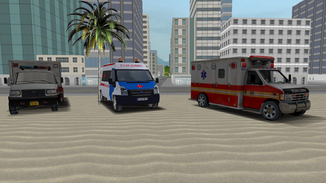 Ambulance Rooftop Parking Game Screenshot
