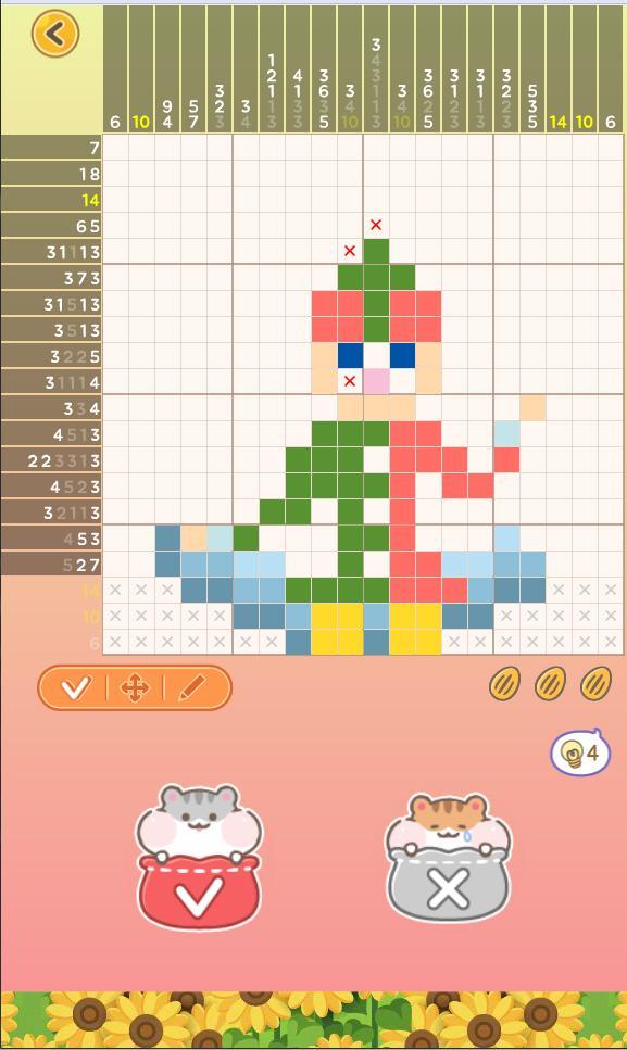 Скриншот игры Hamster Town - (Nonograms)
