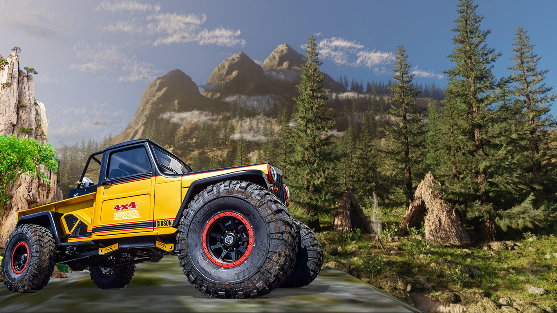 Captura de Tela do Jogo Jeep 4x4 Offroad Driving Games