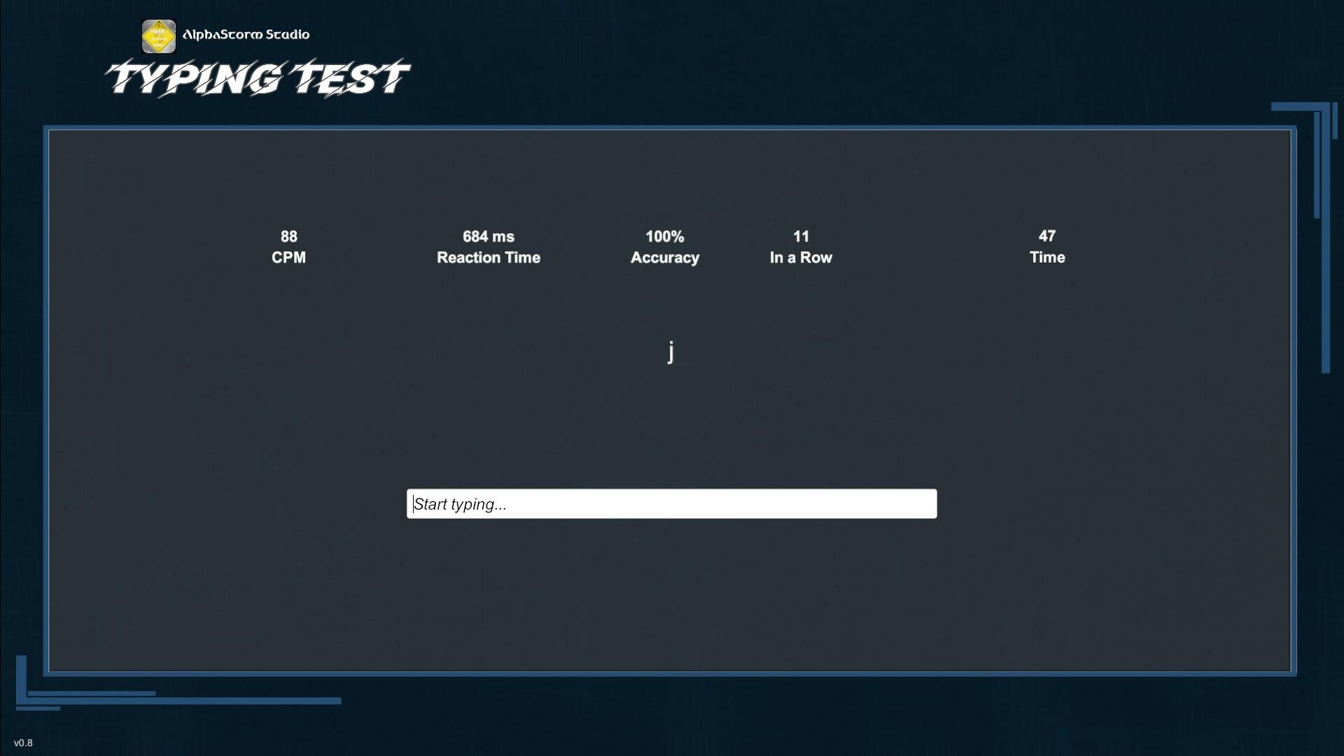 Cuplikan Layar Game Typing Test