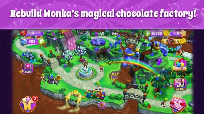 Wonka's World of Candy Match 3 screenshot game