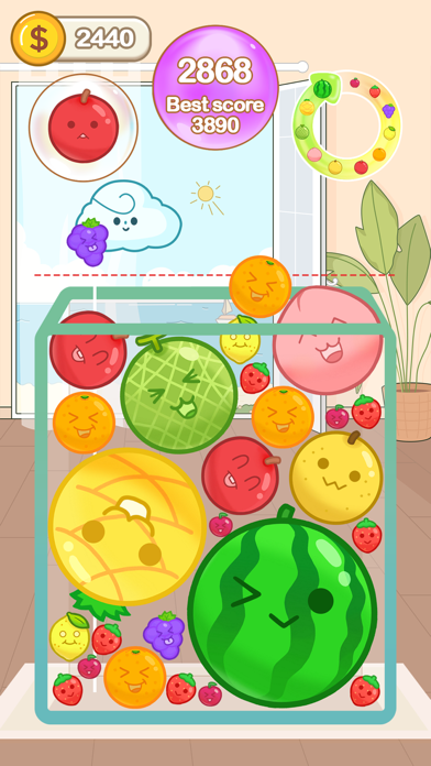 Watermelon Drop - Merge Fruit ゲームのスクリーンショット