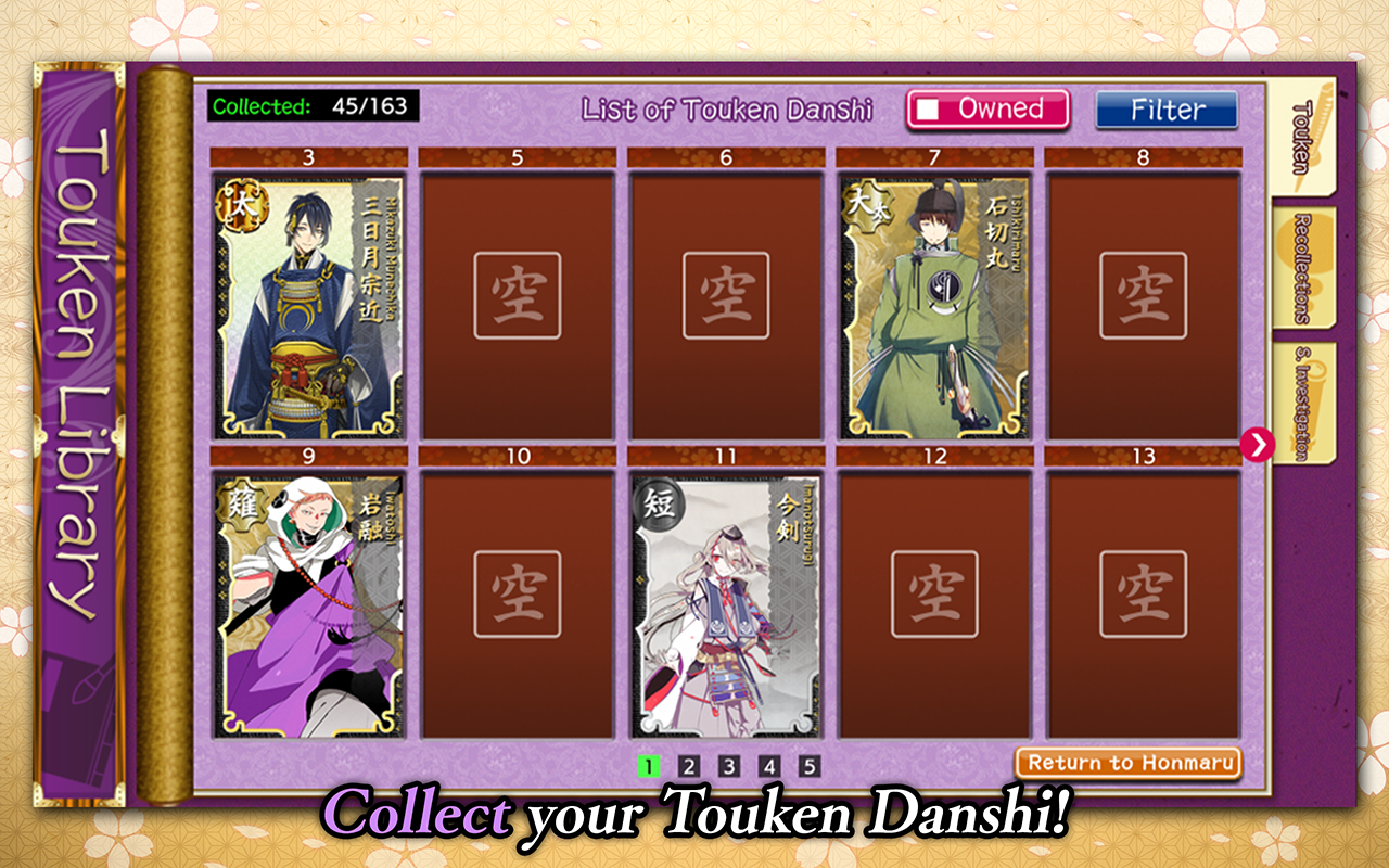 Captura de Tela do Jogo Touken Ranbu ONLINE Pocket