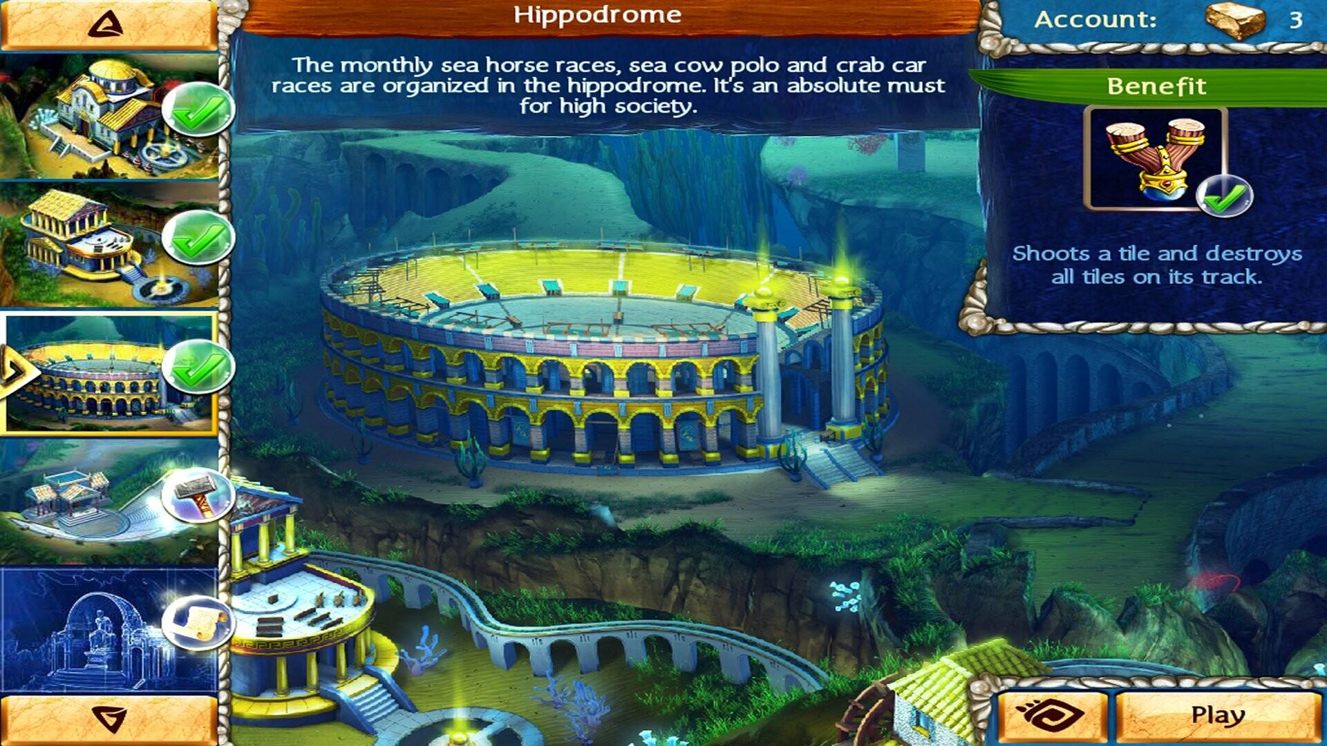 Jewel Legends: Atlantis遊戲截圖