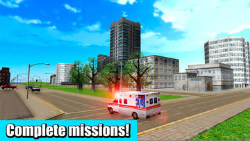 Captura de Tela do Jogo Ambulance Driver: Simulator 3D