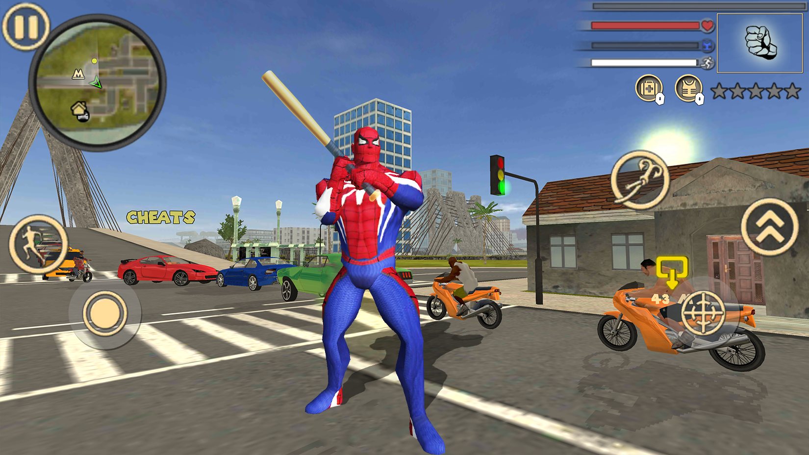 Cuplikan Layar Game Amazing Spider Rope Hero Spider Frog Ninja Strange