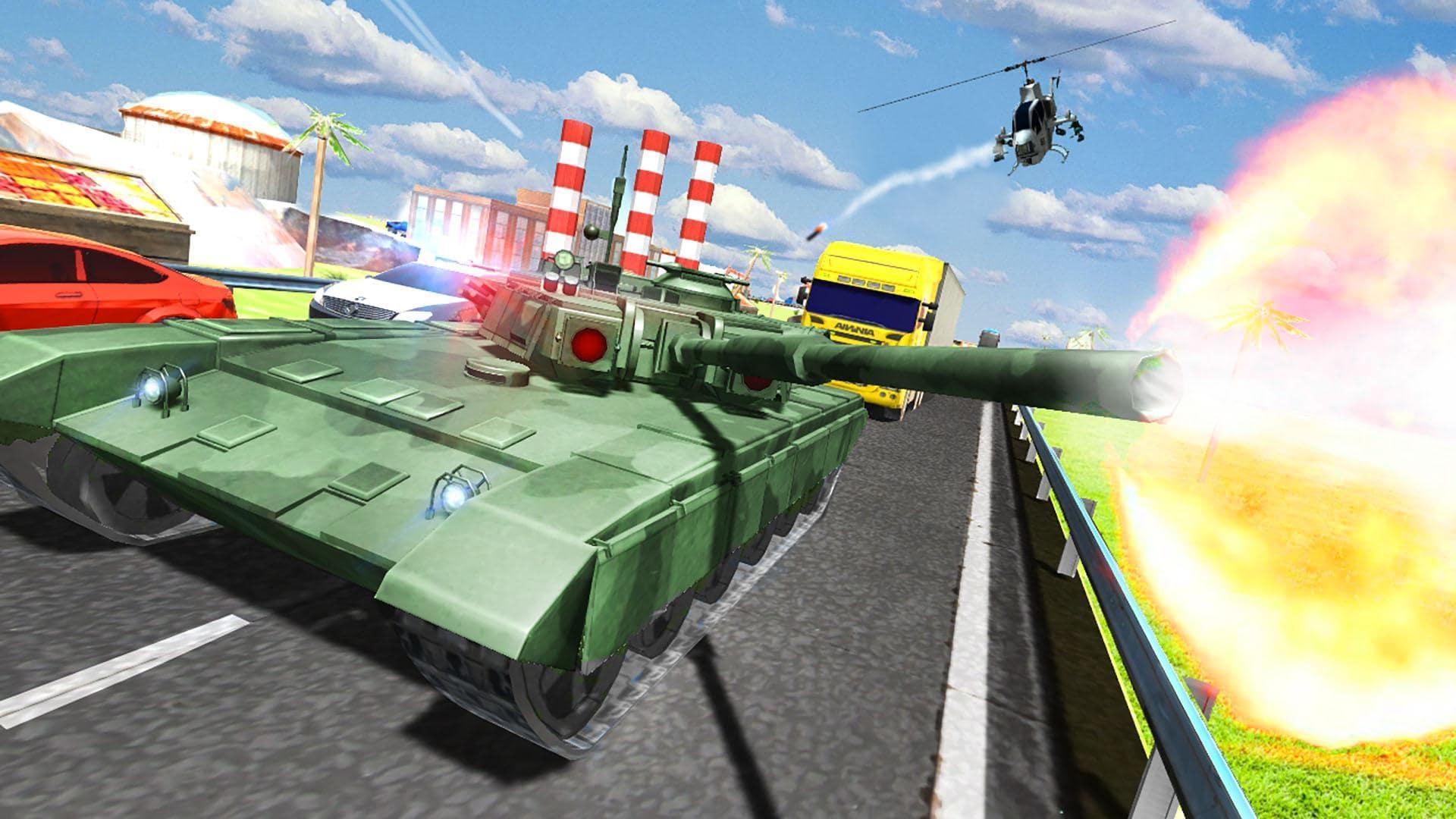 Screenshot of City Tank Traffic Driving