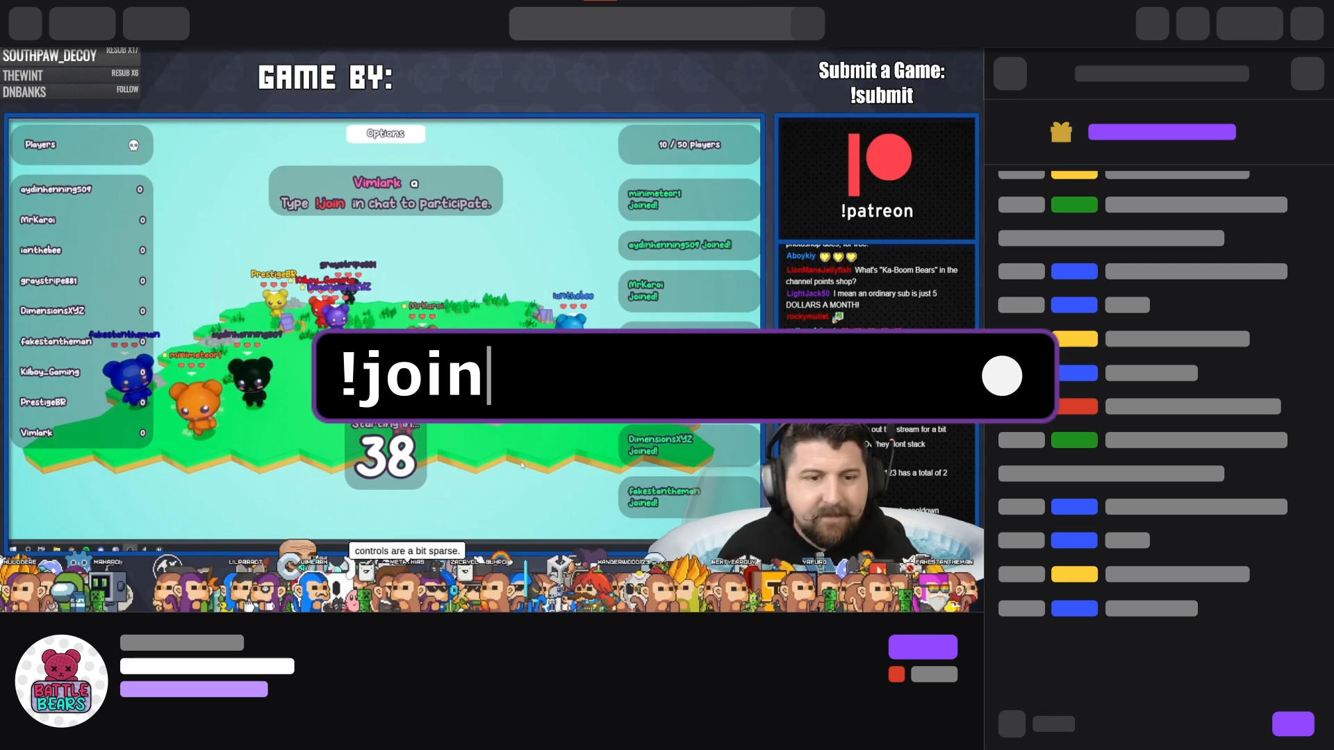 Screenshot of Boom Bears on Stream