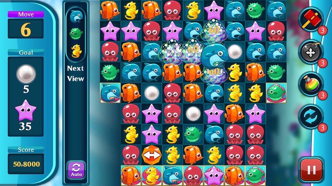 Ocean Match Puzzle Game Screenshot
