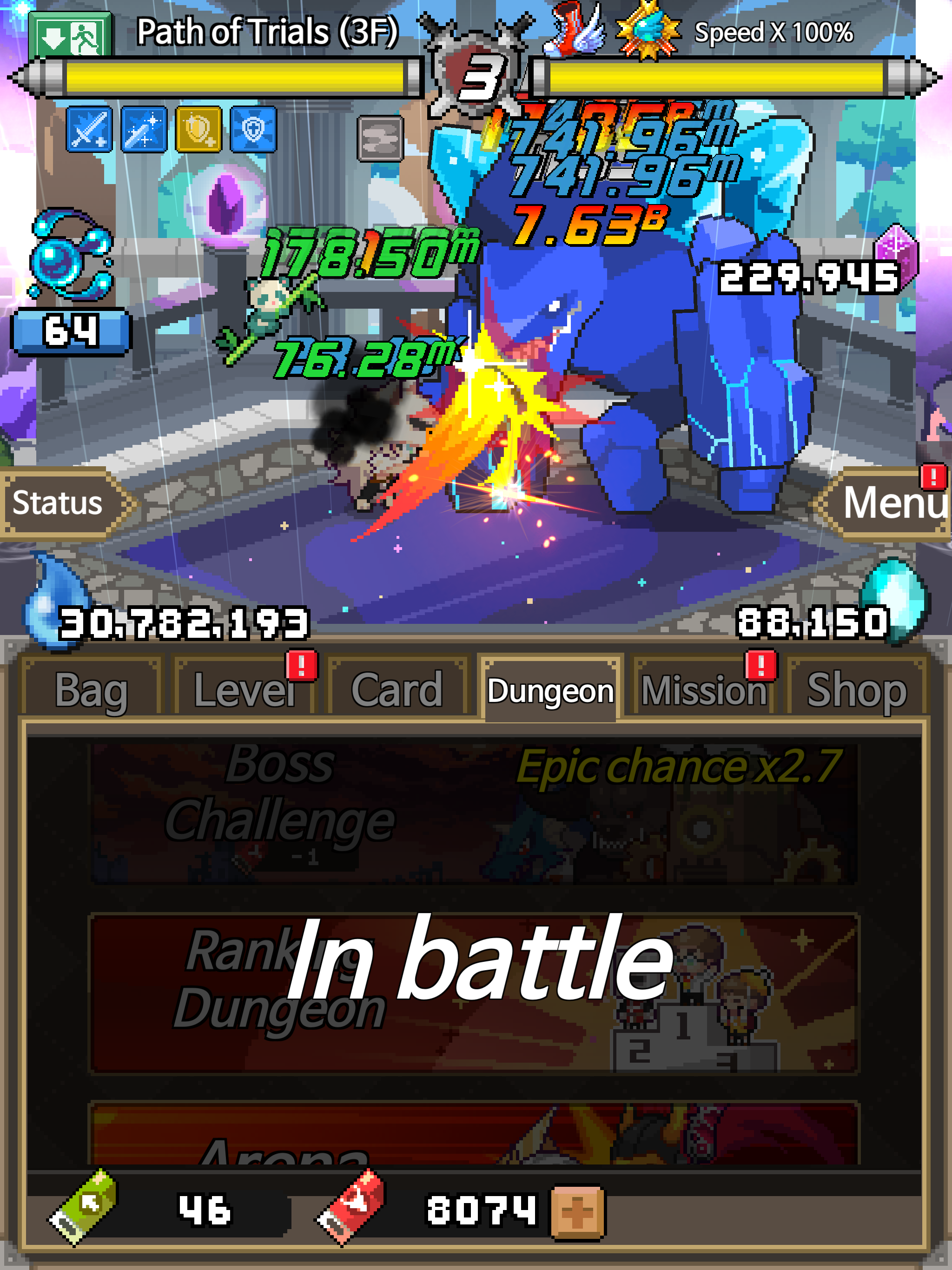 Cuplikan Layar Game Dungeon Corp. S (Idle RPG)