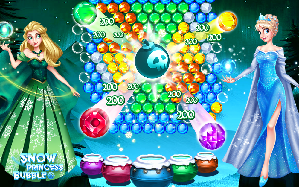 Snow Princess Bubble ❄❄ screenshot game