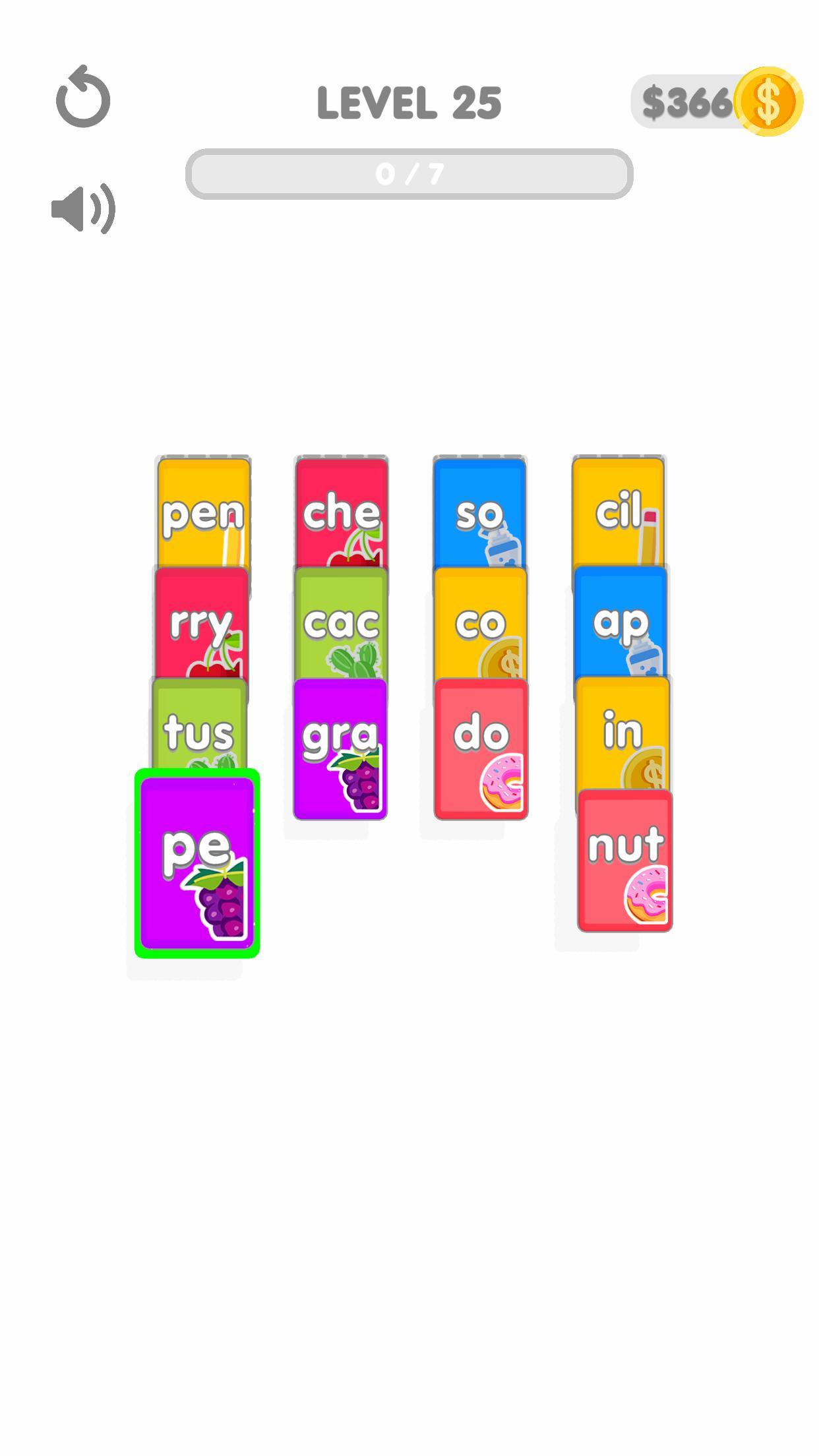 Screenshot of Words Solitaire!