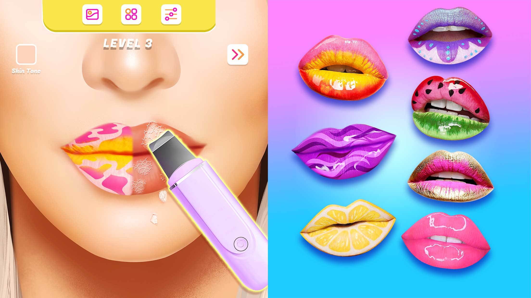 Lip Art Makeup Artist Gamesのキャプチャ